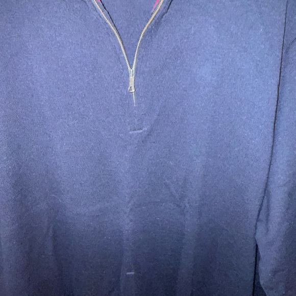 Brooks Brothers Men's Dark Blue Zip-Up Sweater - Picture 4 of 6